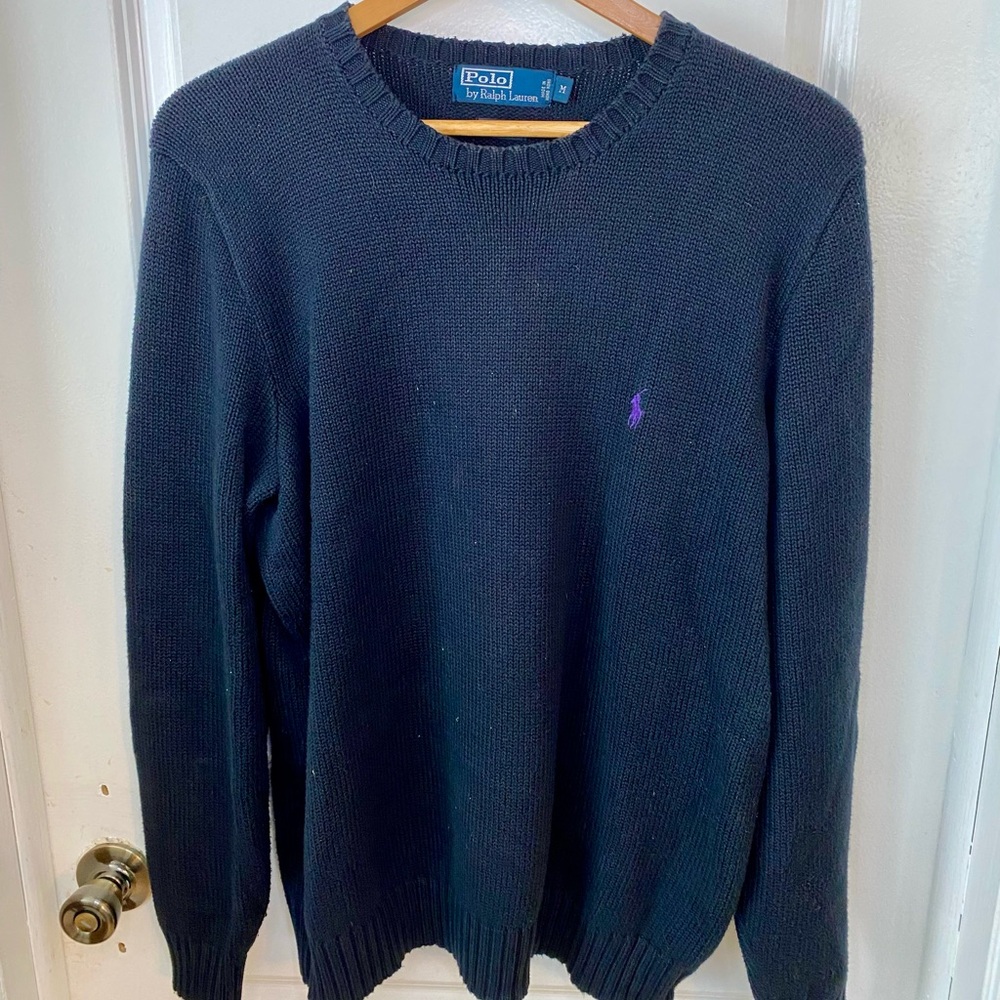 Polo by Ralph Lauren Men's Navy Sweater - Sz Medium